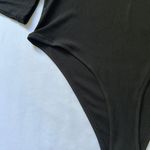 SheIn Black Long Sleeve Ribbed BodySuit Photo 3
