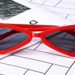 New Red Fashion Triangle Small Cat Eye Sunglasses Photo 0