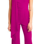 Black Halo  Enola Side‎ Drape Jumpsuit Berry Plum 2 Photo 0