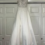 NWOT!!! Stella York White Lace Bodice Satin Wedding Dress with Pockets Size 8 Photo 0