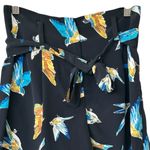 ZARA NWT birds print black belted paperbag shorts XS Photo 6