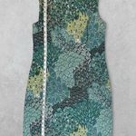 Connected Apparel Peacock Print Sleeveless Sheath Dress Size 10 Photo 5