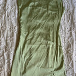 SheIn XS Green Silk Short Dress with Slit Photo 0