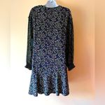 CeCe  Navy Floral Sheer Sleeve Dress Sz S Photo 2