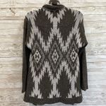 Hannah Womens L Sweater Open Cardigan Gray Southwestern Aztec Scarf Collar Size L Photo 5