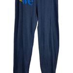 Aviator Nation  Women’s Collaboration WeWork “we” Printed Sweatpants Navy Blue M Photo 0