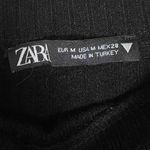 ZARA Womens Knee Length Ribbed Knit Elastic Waist Classic Core Midi Skirt Medium Photo 4