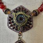 Heidi Daus “Carnelian Glitz Galore” Statement Necklace Photo 5