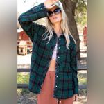 POL NWOT plaid to paisley oversized flannel button down bandana/western L Photo 4