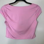 Live in the Moment Pink Lycra Square Neck Crop Top Sz Large Photo 5