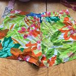 Green and Orange Athletic Shorts with Tropical Print Size XXL Photo 2