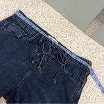 frame denim Frame Le Crop Mini Kick Flare Lace Up Dark Denim Jeans Womens Size  28 Photo 9