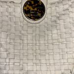 Elliott Lucca Women's White Leather Shoulder Bag With Leopard Design Buckle Photo 4