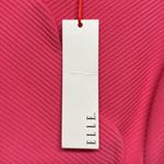 Elle NWT Pandango Pink Scalloped Ribbed Faux Wrap Sleeveless Fit & Flare Dress Photo 5