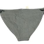 Aerie NWT American Eagle Seersucker Stripe Ruffle Bikini Bottom Black White Sz S Photo 2