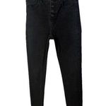 Kancan High Rise Button Fly Frayed Hem Skinny Black Stretch Jeans 7/27 Size 24 Photo 0