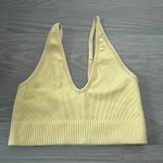 Garage Yellow seamless plunge tank top Photo 0