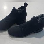 Eileen Fisher Chelsea Ankle Boots Black 5.5 Rolla Knit Stretch Ankle Booties Photo 6
