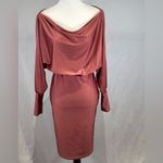 Votique dusty rose long sleeve sleek and chic pencil skirt dress size medium Pink Photo 3