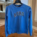 Aeropostale Y2K Sweatshirt Blue Aero Cotton Womens XS Photo 6