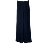 Amanda Uprichard Ariya Black Tie Waist Wide Leg Crepe Dress Pants REVOLVE XS Photo 4
