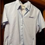 Columbia ✅ Travel Fishing Shirt Women's Blue Short Sleeve Vented - Size S Photo 0