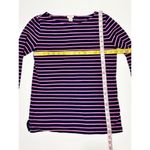 J.Crew Women's Striped Boat Neck Pullover Long Sleeve Top Pink Navy Size XXS Photo 4