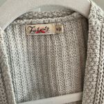 Faherty  Womens White Chunky Knit Cashmere Cotton Blend Long Line Cardigan Size M Photo 1