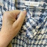 Lou & grey  LOFT houndstooth tie front cotton shirt Photo 3
