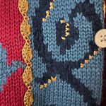 Carole Little Knitwear Double Button Wool Mix Cardigan Size Medium Red Photo 4