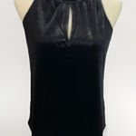 Catherine Malandrino  Black Velvet Keyhole Luxe Top Size S Sleeveless Photo 0