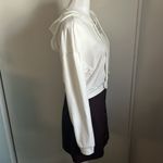 SheIn Women’s White Lightweight Buttery Soft Knit Zip-Up Hooded Crop Jacket Photo 8