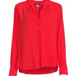 Zadig & Voltaire New ZADIG VOLTAIRE Tink Solid Fire Red Blouse Top Long Sleeve Size S $348 Photo 3