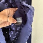 Amadi Anthropologie Bomber Jacket Navy Eyelet Embroidered Zip Front Size S Blue Photo 6