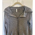 Cotton On Body Gray Zip Up Hoodie Soft Rib Knit Oversized XS Loungewear Photo 1