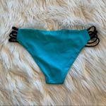 l*space L* Bikini Bottom Teal Blue Strappy Sides Photo 7