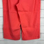 Lands' End Womens size 12 Cropped Wide Leg Pull On Linen Pants Salmon Pink Photo 6