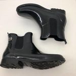 Michael Kors MK Black Silver Charm ankle rubber rain boots logo Photo 1