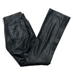 Gap Vtg Y2K Black Genuine Leather Boot Cut Mid Rise Minimalist Biker Pants Sz 2 Photo 4
