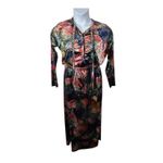Ego Trippin’ Floral Velvet Maxi Dress Vintage Retro Vibrant XS Red Photo 11