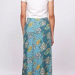 MINKPINK  Turquoise Floral Slit Maxi Skirt size M Photo 1