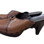 Cole Haan  Womens Brown Leather Heel Clogs Size 10B SKU 7179 Photo 2