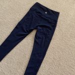 Senita Athletics High Rise Full Length Leggings Navy Blue Pockets Like New Small Photo 8
