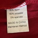 Prinbara Red Crewneck Short Sleeve Tiered Stretch Midi Casual Pull On Dress Sz L Size L Photo 4