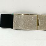 Black Gold‎ Rhinestone Stretch Elastic Belt NEW Photo 1