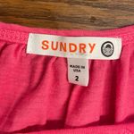 Sundry Like New Women’s  Gathered Ragland Peasant Hot Pink Blouse Size 2  Photo 1