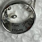 Sterling silver I love you to the moon and back necklace NWT 18in Photo 0