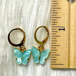 Earrings Butterfly Dangle Light Blue Women Girls Teens Photo 5