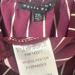 Haute Monde Jumpsuit Women’s 2X Burgundy Striped One Piece Photo 3