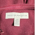 Dress the Population Filippa Jumpsuit Plus Sz XXL Burgundy One Shoulder Wide Leg Photo 4